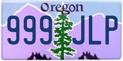 OR license plate 999JLP