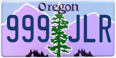 OR license plate 999JLR