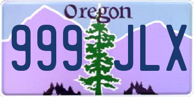 OR license plate 999JLX
