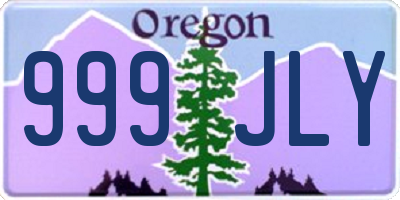 OR license plate 999JLY