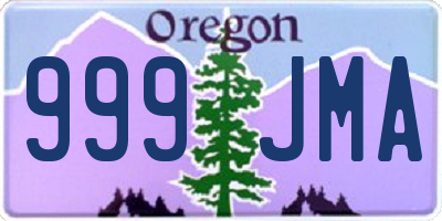OR license plate 999JMA