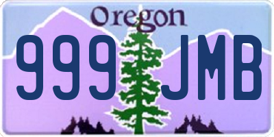 OR license plate 999JMB