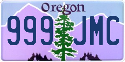 OR license plate 999JMC