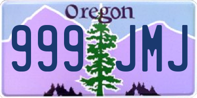 OR license plate 999JMJ