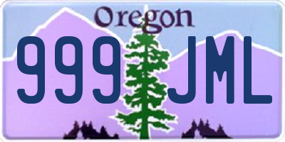 OR license plate 999JML