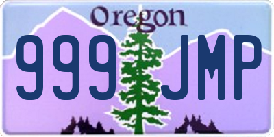 OR license plate 999JMP