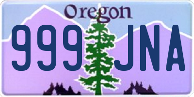 OR license plate 999JNA