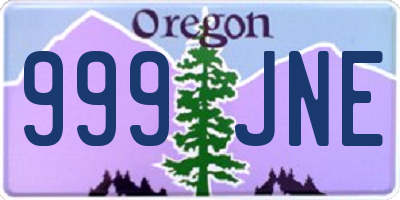 OR license plate 999JNE