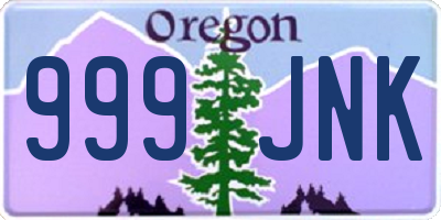 OR license plate 999JNK