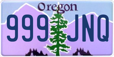 OR license plate 999JNQ