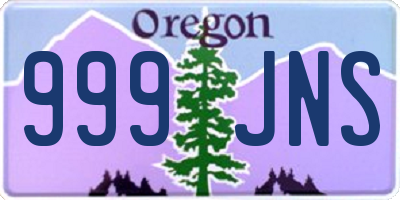 OR license plate 999JNS