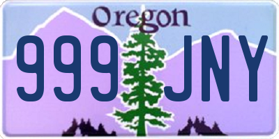 OR license plate 999JNY