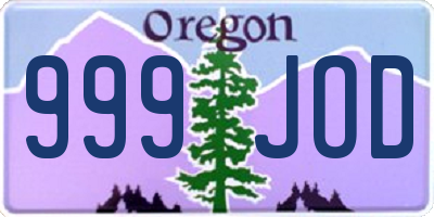 OR license plate 999JOD