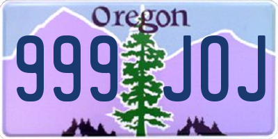 OR license plate 999JOJ