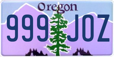 OR license plate 999JOZ