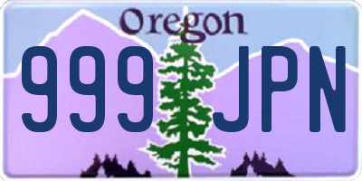 OR license plate 999JPN