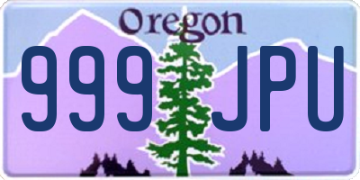 OR license plate 999JPU