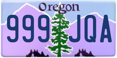 OR license plate 999JQA