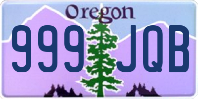 OR license plate 999JQB
