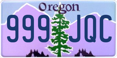 OR license plate 999JQC