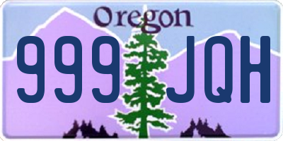 OR license plate 999JQH