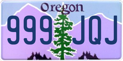 OR license plate 999JQJ