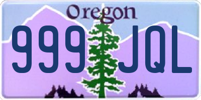 OR license plate 999JQL