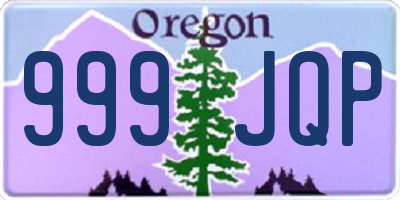 OR license plate 999JQP