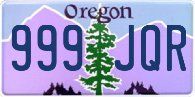 OR license plate 999JQR