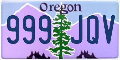 OR license plate 999JQV