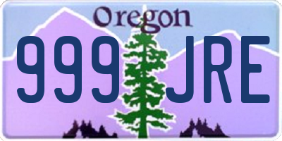 OR license plate 999JRE