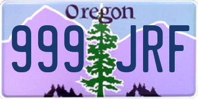 OR license plate 999JRF