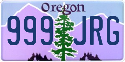 OR license plate 999JRG