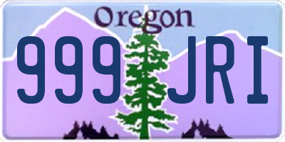 OR license plate 999JRI