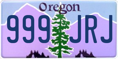 OR license plate 999JRJ