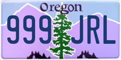 OR license plate 999JRL