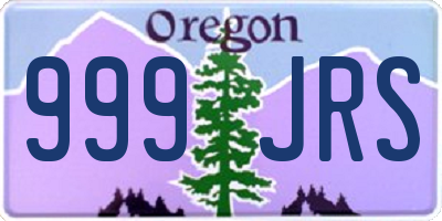 OR license plate 999JRS