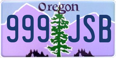 OR license plate 999JSB