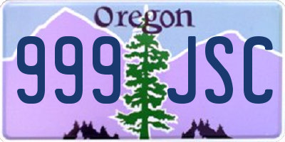 OR license plate 999JSC