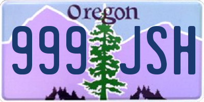 OR license plate 999JSH