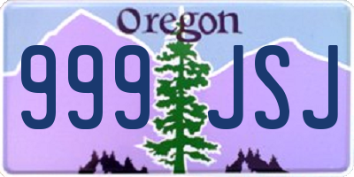 OR license plate 999JSJ