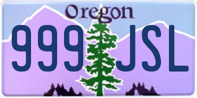 OR license plate 999JSL