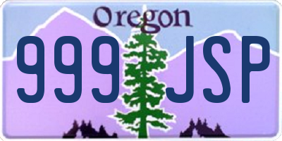 OR license plate 999JSP