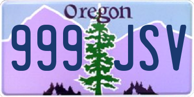 OR license plate 999JSV