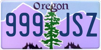 OR license plate 999JSZ