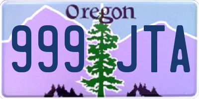 OR license plate 999JTA