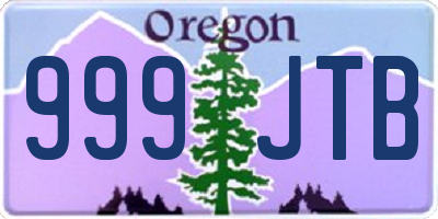 OR license plate 999JTB