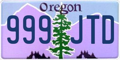 OR license plate 999JTD