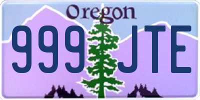 OR license plate 999JTE