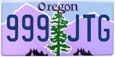 OR license plate 999JTG